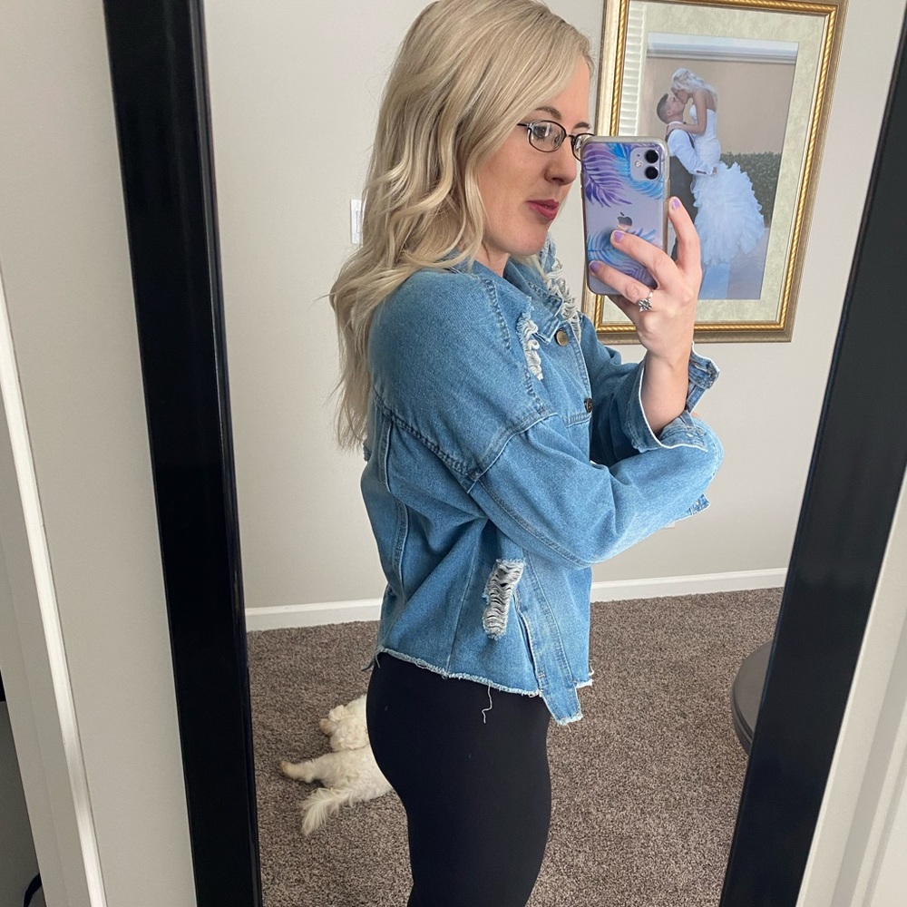 Distressed Denim Jacket - Picture 2 of 5